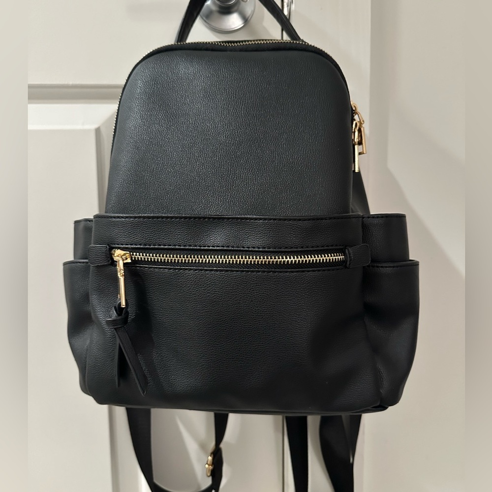 Black Leather small book bag